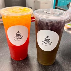 Capital Nutrition - Right is sour apple with collagen. Left is something with pineapple and cherry
