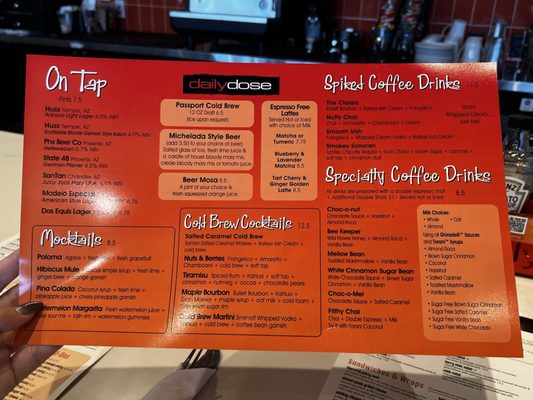 Menu photo 5 Daily Dose Rio Salado Tempe, AZ Menu photo 5 Daily Dose Rio Salado Tempe, AZ