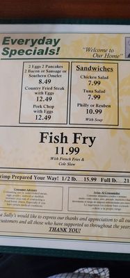 Menu photo 1 Momma Sally's Family Restaurant Inglis, FL Menu photo 1 Momma Sally's Family Restaurant Inglis, FL