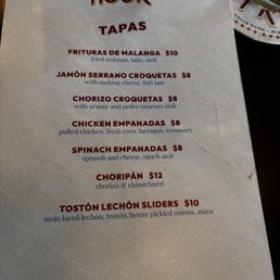 Happy hour food menu Happy hour food menu