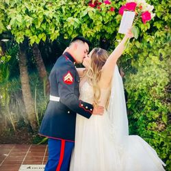 Cynthia's Mobile Notary Sevice - Congratulations to This handsome Marine and his beautiful wife!