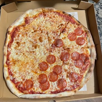 Sal's Pizza Bar - Cheese Pizza with half pepperoni - Desserts Near Me - West New York, New Jersey