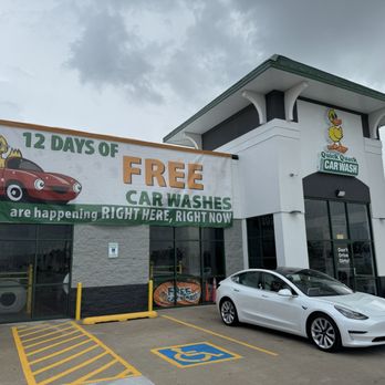 Quick Quack Car Wash - Tesla Model 3 is clean again - Car Wash Near Me - Broken Arrow, Oklahoma Quick Quack Car Wash - Tesla Model 3 is clean again - Car Wash Near Me - Broken Arrow, Oklahoma