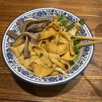 Lan Zhou Lamen - Hand noodles with chilli oil and added beef and chicken - Chinese Near Me - Tampa, Florida