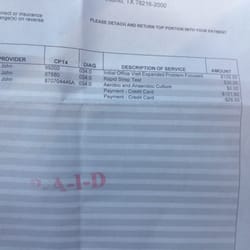 Texas MedClinic Urgent Care - Second time getting charged $150 in 14 days. $300 of MD visits for Strep because they had a different MD see me.