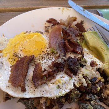 The Hidden Kitchen - Bacon and rosemary blue corn waffle with avocado - Juice Bars & Smoothies Near Me - Cayucos, California The Hidden Kitchen - Bacon and rosemary blue corn waffle with avocado - Juice Bars & Smoothies Near Me - Cayucos, California