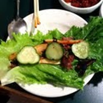 Mama's House - a wrap with bulgogi and various kimchis. - Korean Near Me - Indianapolis, Indiana