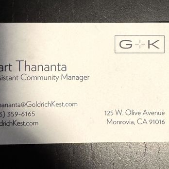 GK Management - This is the business card for Bart Thananta who's been allowed to illegally stalk tenants on-site since April 2025. - Property Management Near Me - Culver City, California GK Management - This is the business card for Bart Thananta who's been allowed to illegally stalk tenants on-site since April 2025. - Property Management Near Me - Culver City, California
