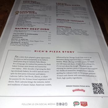 Labriola - Menu side 2 - Italian Near Me - Chicago, Illinois