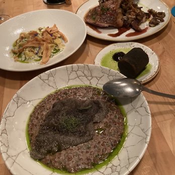 Kali Steak  - Duck Breast, Black Barley "Risotto", corn pasta - Steakhouses Near Me - Los Angeles, California