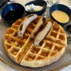 Waffle with Chicken Sausage