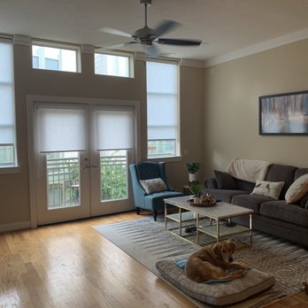Creative Blinds - Roller shades in living room - Shades & Blinds Near Me - Houston, Texas Creative Blinds - Roller shades in living room - Shades & Blinds Near Me - Houston, Texas