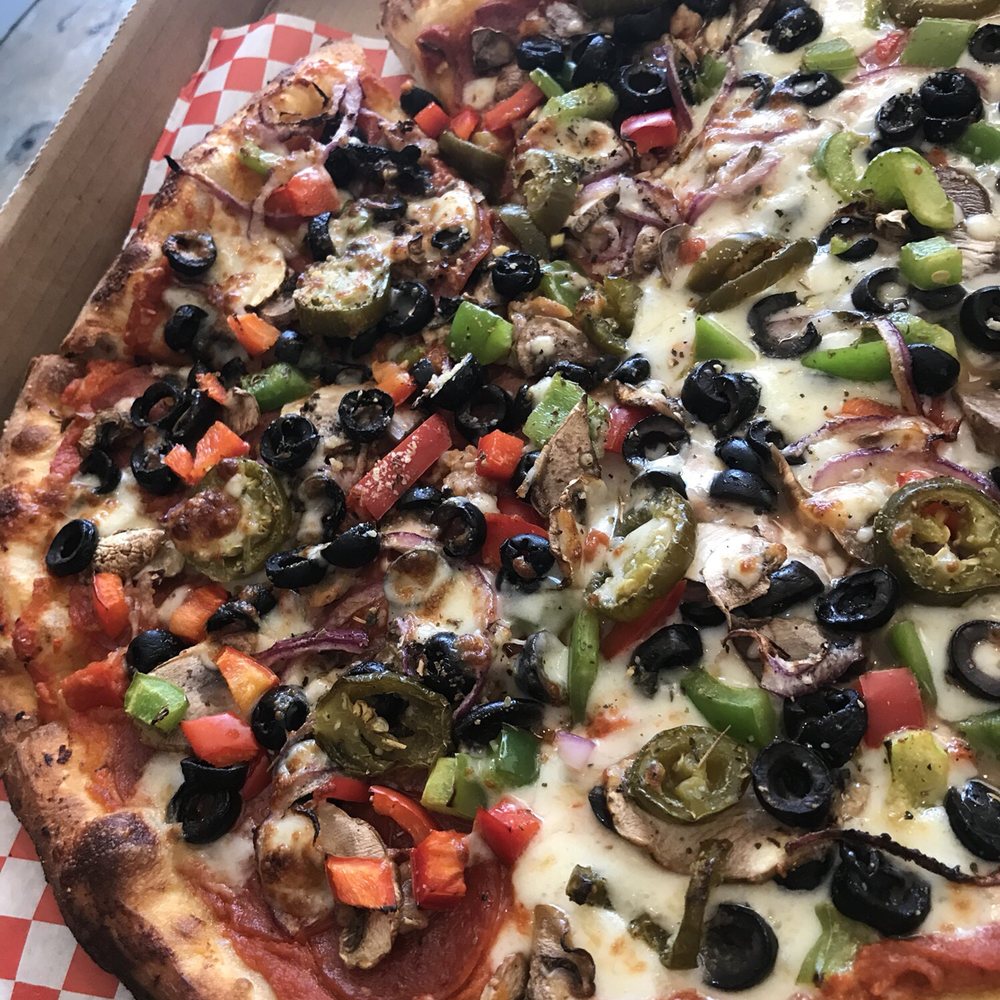 5000 Pies - Ordered no cheese on half and it came out with more cheese on one side than the other. Less cheese side lol so dumb - Pizza Near Me - Long Beach, California