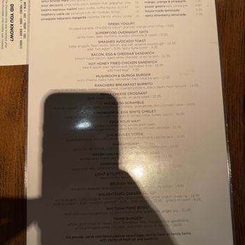 Beatrix - Streeterville - Menu - pardon the harsh spot light above head for the weird lighting in the picture - New American Near Me - Chicago, Illinois Beatrix - Streeterville - Menu - pardon the harsh spot light above head for the weird lighting in the picture - New American Near Me - Chicago, Illinois