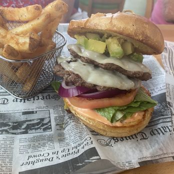 Twisted Lime - My friend got this double hamburger holy cow - Bars Near Me - Vero Beach, Florida