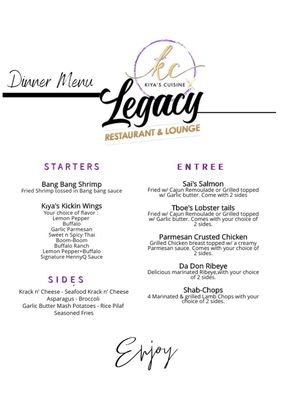Menu photo 3 Legacy Resturant & Lounge Jacksonville, FL Menu photo 3 Legacy Resturant & Lounge Jacksonville, FL