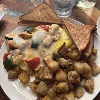 Barn 34 - Roasted vegetable omelette w/swiss cheese..and roasted potatoes too. - Bars Near Me - Ocean City, Maryland