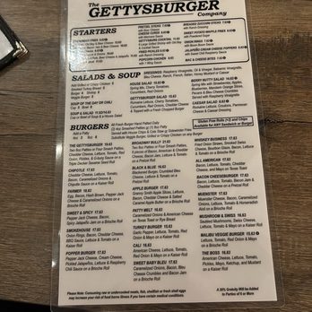 The Gettysburger Company - Menu - Burgers Near Me - Gettysburg, Pennsylvania The Gettysburger Company - Menu - Burgers Near Me - Gettysburg, Pennsylvania