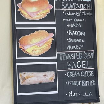 BnB Donuts - a menu for breakfast sandwiches - Donuts Near Me - Grapevine, Texas