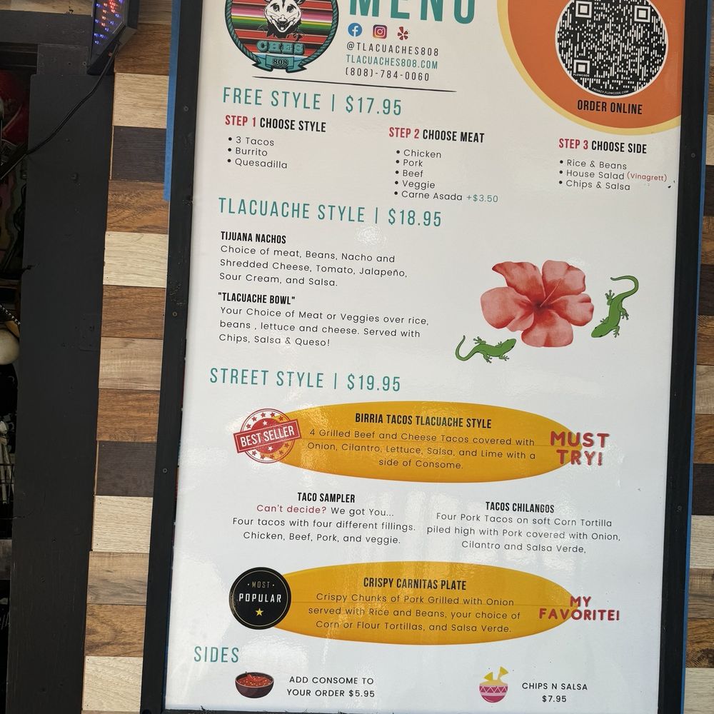 Tlacuaches 808 - Menu - Mexican Near Me - Honolulu, Hawaii Tlacuaches 808 - Menu - Mexican Near Me - Honolulu, Hawaii
