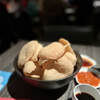 Yauatcha - Prawn chips - so yummy and large - Dim Sum Near Me - London, XGL