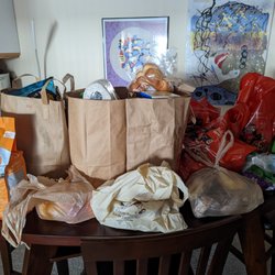 Family Sharing Food Pantry & Upscale Resale - You couldn't get this many bags at a grocery store for 2 weeks worth of food