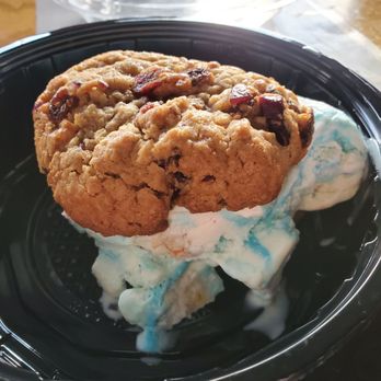 Dessert First - Ice cream sandwich with oatmeal cookie and birthday batter flavored ice cream. - Desserts Near Me - Grasonville, Maryland