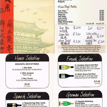 Orient Express Restaurant - A selection of world wines courtesy of Le Bon Vin@OrientExpress - Chinese Near Me - Sheffield, XSY