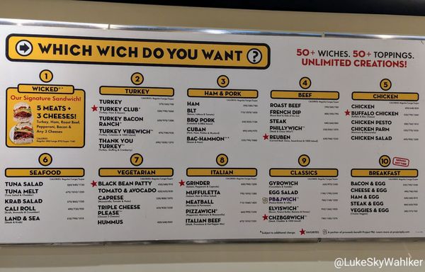 Menu photo 4 Which Wich Carmel, IN