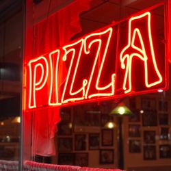 Dipiazza Pizzeria - Outside neon sign