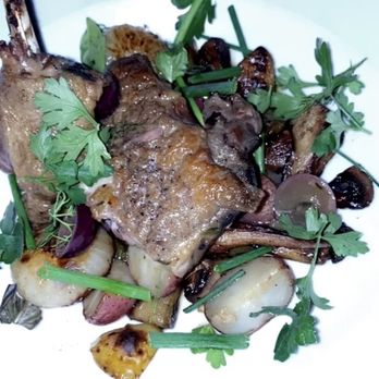 Chez Fonfon - Duck Entree (missing celery purée) - French Near Me - Birmingham, Alabama Chez Fonfon - Duck Entree (missing celery purée) - French Near Me - Birmingham, Alabama