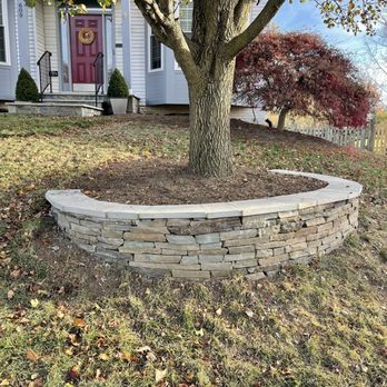 Benitez Landscape & Design - After. The wall was beautiful and matches the front steps. - Landscaping Near Me