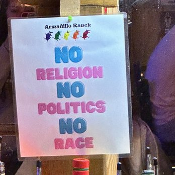 Armadillo Ranch - Sign at the bar - Barbeque Near Me - Manitou Springs, Colorado
