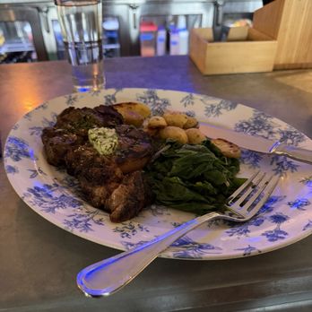 The Restaurant at Charmant - Rib Steak with Finger potatoes - French Near Me - La Crosse, Wisconsin The Restaurant at Charmant - Rib Steak with Finger potatoes - French Near Me - La Crosse, Wisconsin