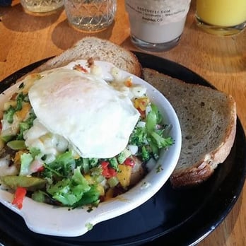 The Buff Restaurant - Harvest skillet with medium over easy egg - Breakfast & Brunch Near Me - Boulder, Colorado