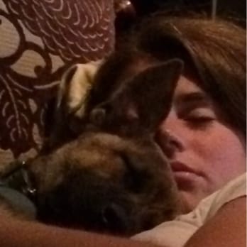 Adopt A Doggie - Our daughter and Zigi after too much fun and homework. - Pet Adoption Near Me Adopt A Doggie - Our daughter and Zigi after too much fun and homework. - Pet Adoption Near Me