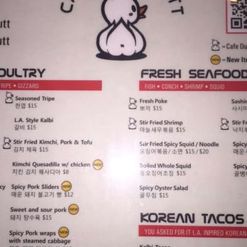 Café Duck Butt - Menu - Karaoke Near Me - Honolulu, Hawaii