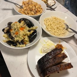 Caccio e pepe, Bolognese, I forgot the name of the oyster egg noodle pasta