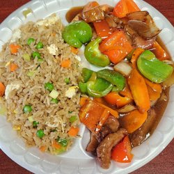 Adoboss Mexican & Chinese Food - Pepper beef with fried rice.
