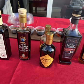 Dolce & Clemente's - Balsamic vinegar tasting! Olivewood balsamic from indigenous grapes in Modena aged 8 years and finished in olivewood ($24.99). - Delis Near Me - Robbinsville, New Jersey Dolce & Clemente's - Balsamic vinegar tasting! Olivewood balsamic from indigenous grapes in Modena aged 8 years and finished in olivewood ($24.99). - Delis Near Me - Robbinsville, New Jersey
