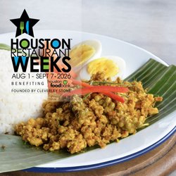 Houston Restaurant Weeks 2026
(Aug 1 - Sep 7)
$39 Course meal per person