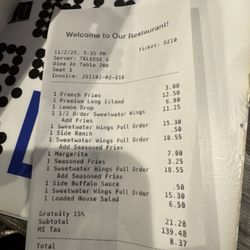 Sweetwater Tavern - Bill