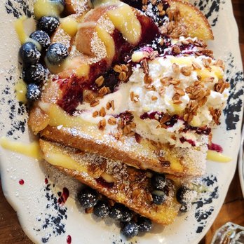 The Birch Door Cafe - Blueberry Lemon Curd French Toast - Breakfast & Brunch Near Me - Bellingham, Washington The Birch Door Cafe - Blueberry Lemon Curd French Toast - Breakfast & Brunch Near Me - Bellingham, Washington
