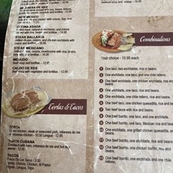 Cuatro Caminos Mexican Restaurant - Menu