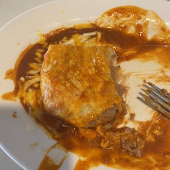 El Charro Restaurant - 1/3 bean and cheese burrito enchilada style - Mexican Near Me - Safford, Arizona