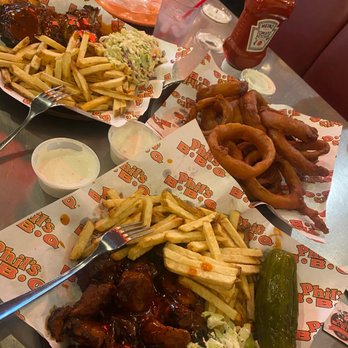 Phil's BBQ - Rib - less Dinner Rib Dinner (Quarter) Colossal Onion Rings (Small) Fresh Cut Fries (Small) Fresh Cole Slaw (Small) - Barbeque Near Me - San Diego, California Phil's BBQ - Rib - less Dinner Rib Dinner (Quarter) Colossal Onion Rings (Small) Fresh Cut Fries (Small) Fresh Cole Slaw (Small) - Barbeque Near Me - San Diego, California