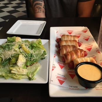 Dave & Buster's Milpitas - San Jose - Pretzel dogs and side Parmesan Caesar salad - Arcades Near Me - Milpitas, California Dave & Buster's Milpitas - San Jose - Pretzel dogs and side Parmesan Caesar salad - Arcades Near Me - Milpitas, California