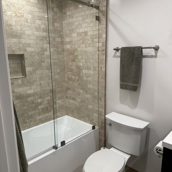 5 Stars Home Remodeling - New slider shower door - General Contractors Near Me