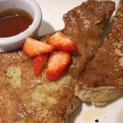 Cairde Cafe - French toast with strawberries and maple syrup  (no cream as requested!)