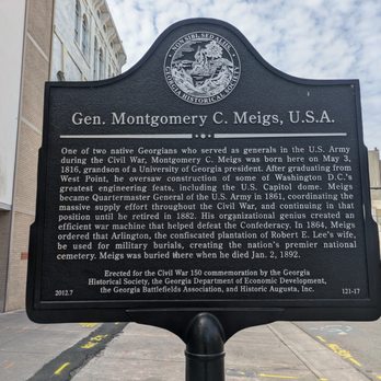 Gen Montgomery C Meigs - Gen. Montgomery C. Meigs Historical Marker, Augusta - Landmarks & Historical Buildings Near Me - Augusta, Georgia Gen Montgomery C Meigs - Gen. Montgomery C. Meigs Historical Marker, Augusta - Landmarks & Historical Buildings Near Me - Augusta, Georgia